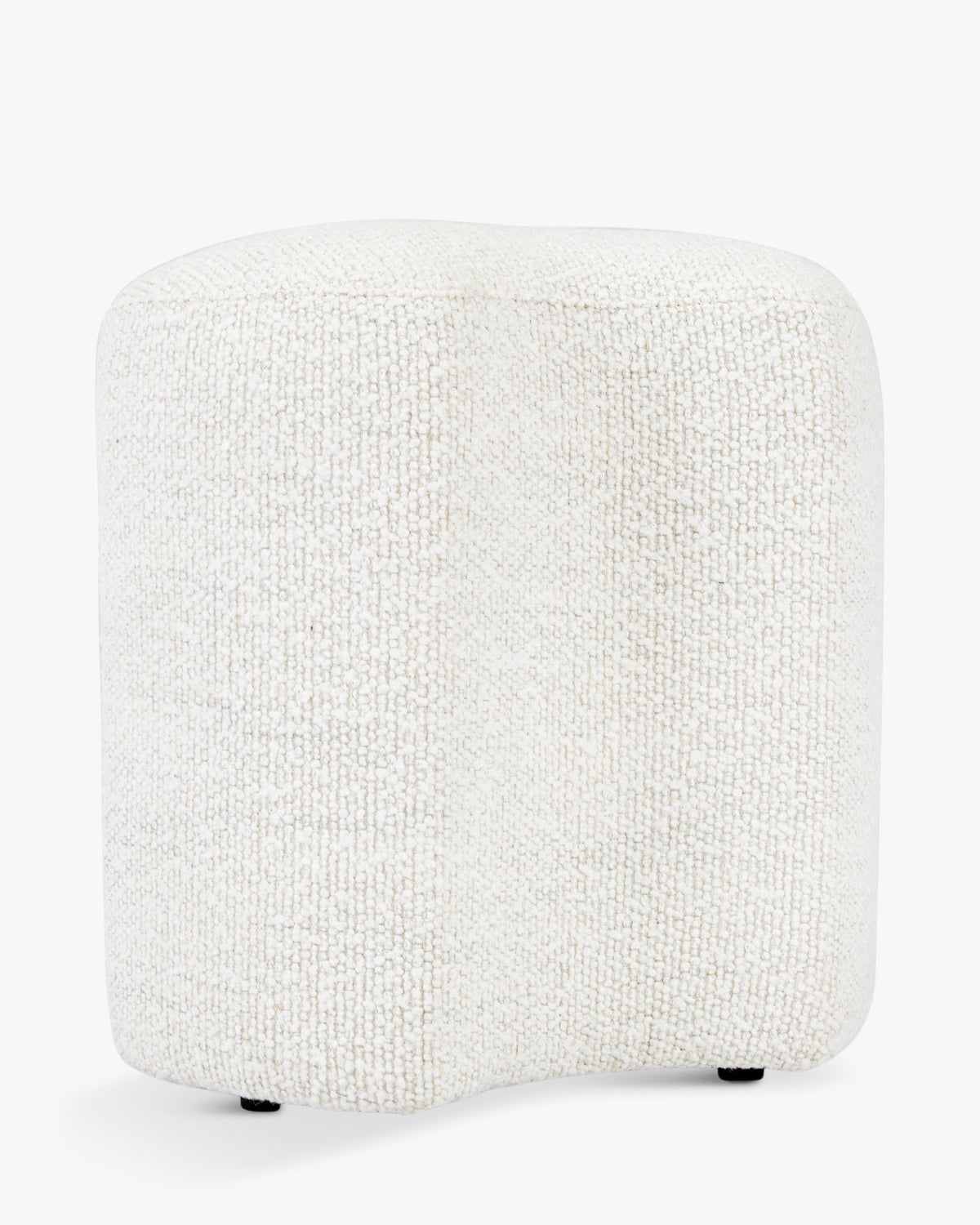 Pouf Takoo - Tweed Blanc Bouclé