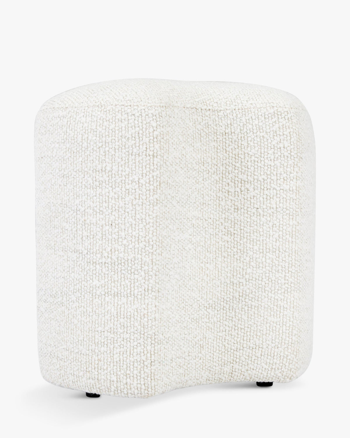 Pouf Takoo - Tweed Blanc Bouclé