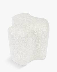 Pouf Takoo - Tweed Blanc Bouclé