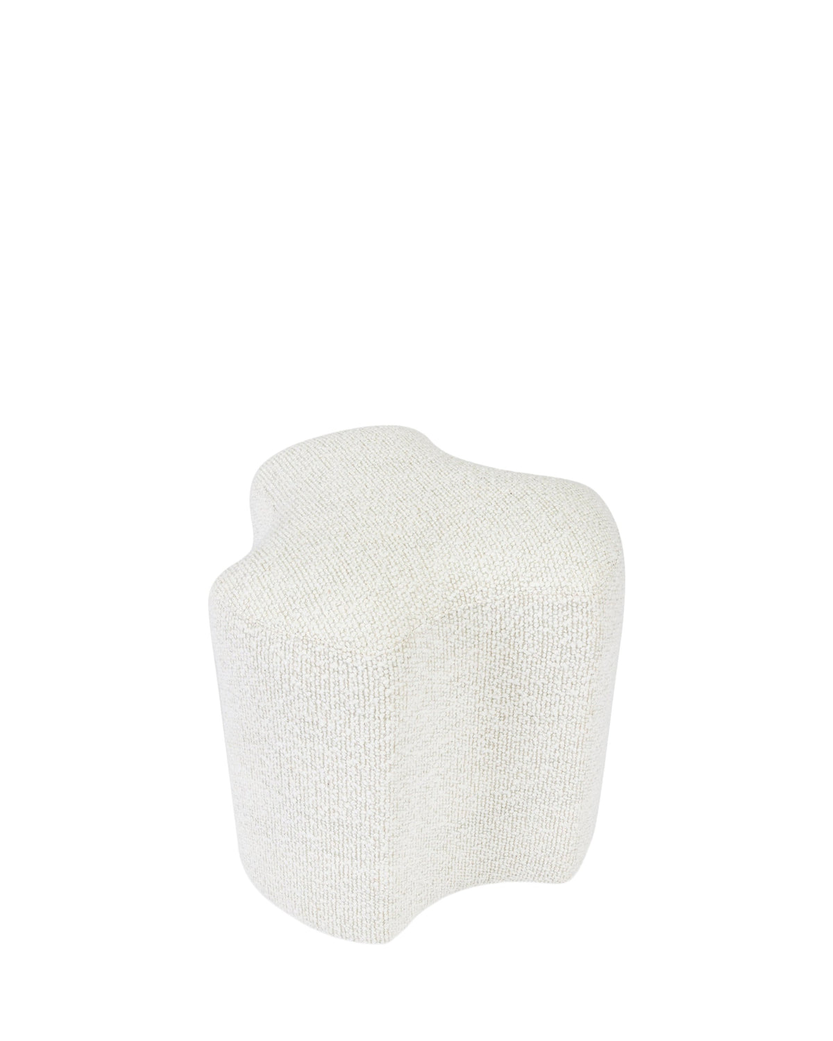 Pouf Takoo - Tweed Blanc Bouclé