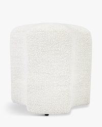 Pouf Takoo - Tweed Blanc Bouclé