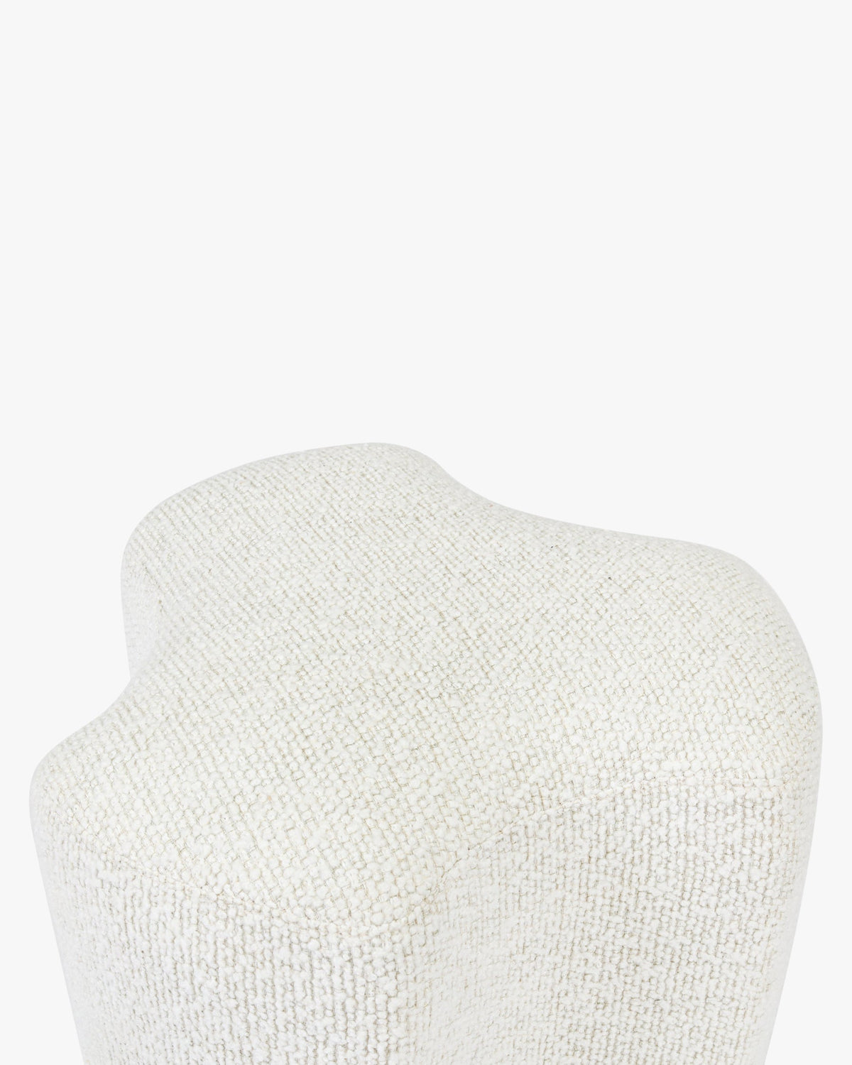 Pouf Takoo - Tweed Blanc Bouclé