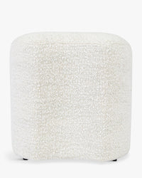Pouf Takoo - Tweed Blanc Bouclé