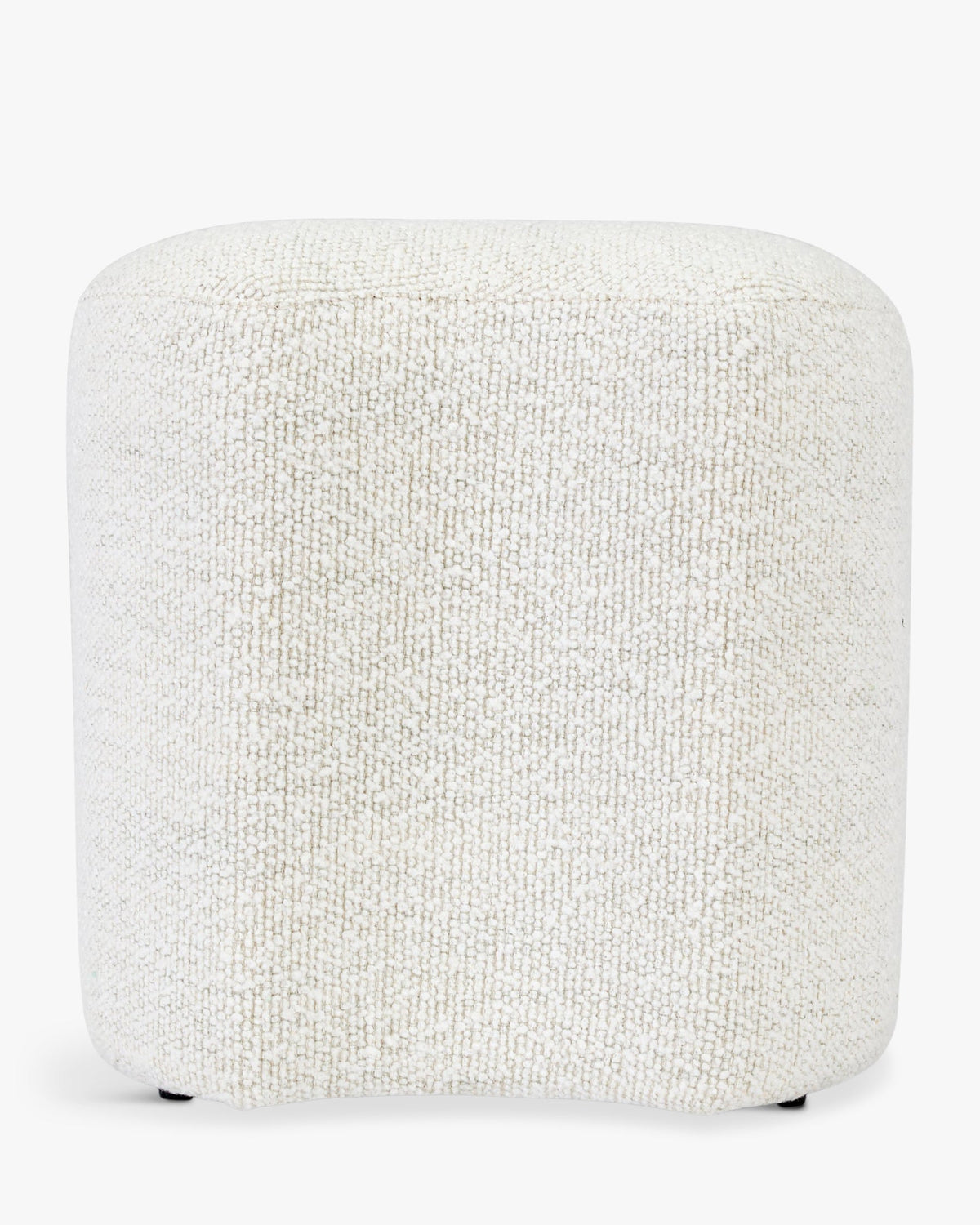 Pouf Takoo - Tweed Blanc Bouclé