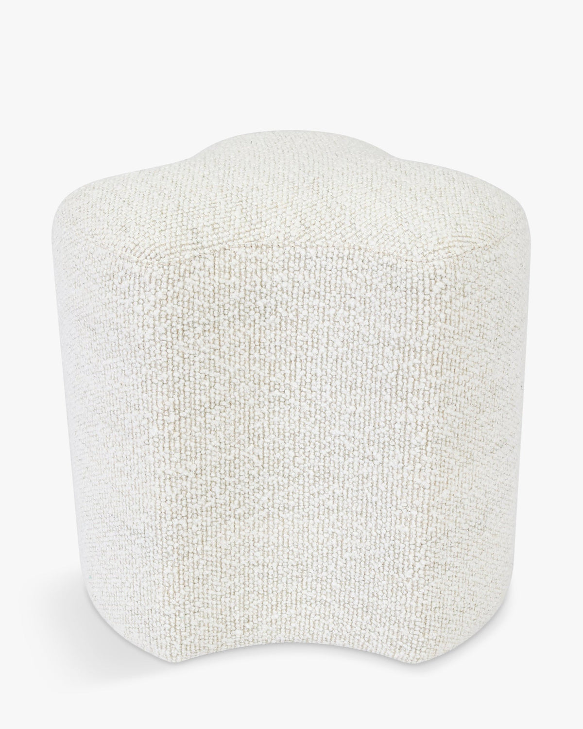 Pouf Takoo - Tweed Blanc Bouclé