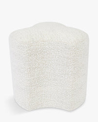 Pouf Takoo - Tweed Blanc Bouclé