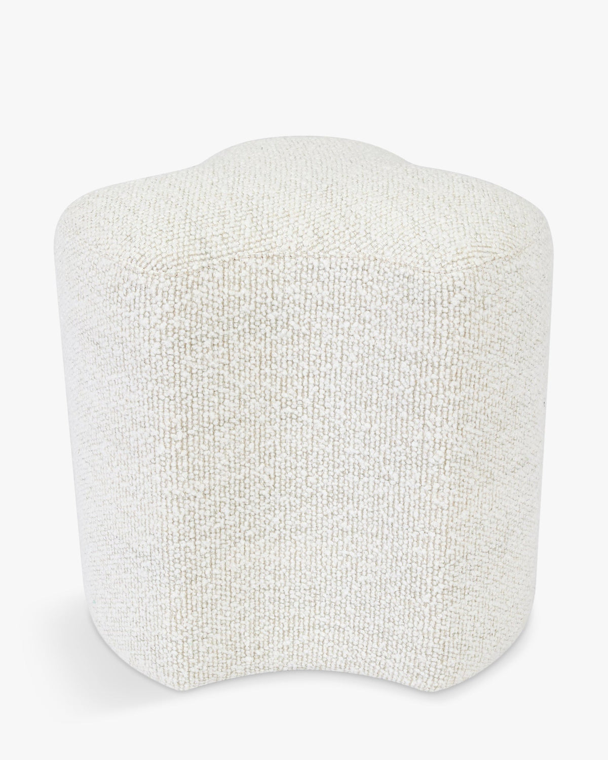 Pouf Takoo - Tweed Blanc Bouclé