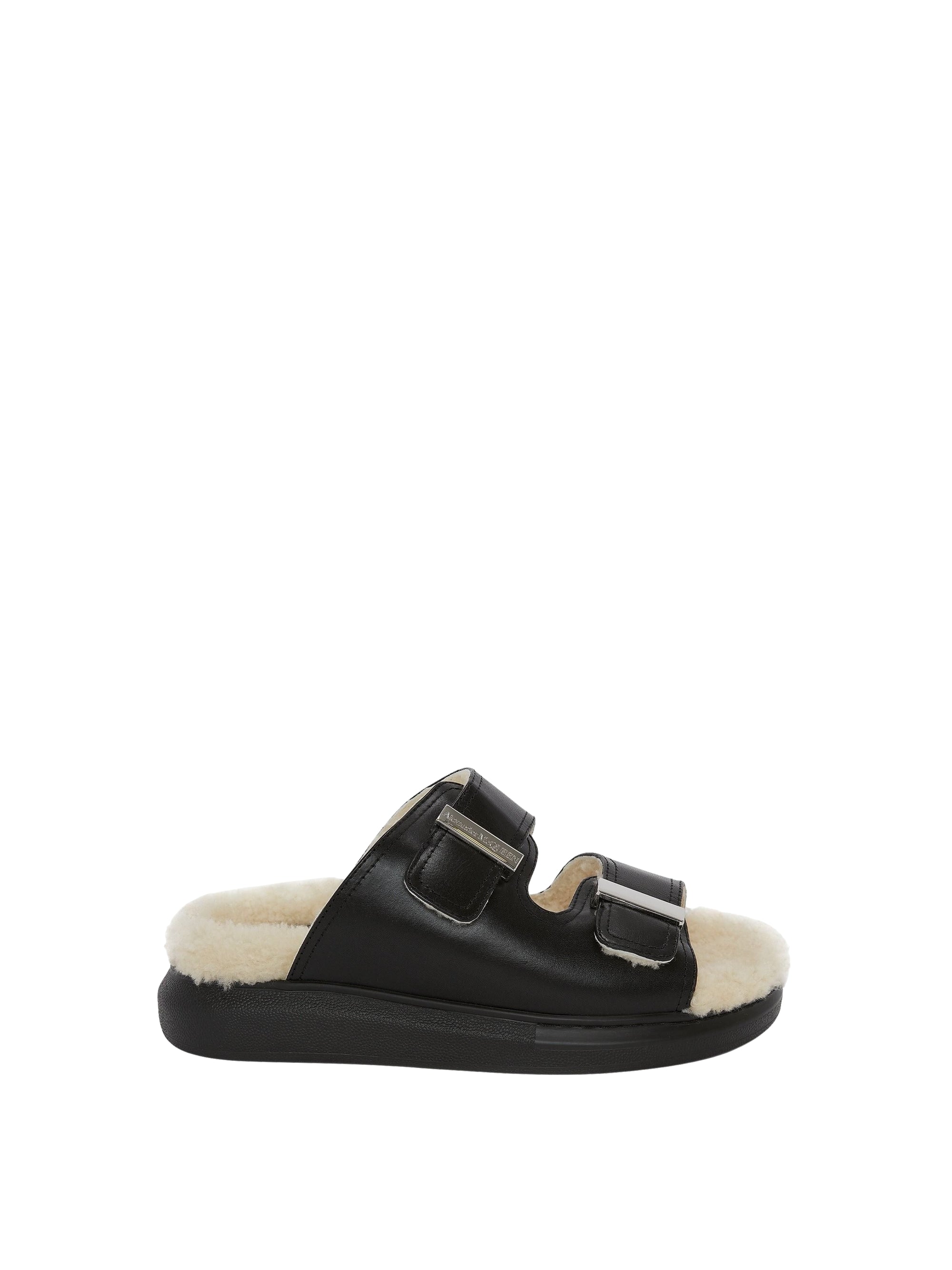 Sandales Hybrid en cuir - Black Natural Silver