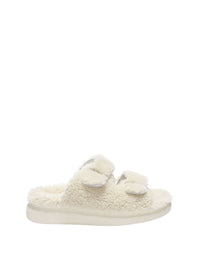 Sandales Hybrid en peau lainée - Natural Silver
