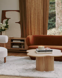 Fauteuil Carol en bois - Beige sable