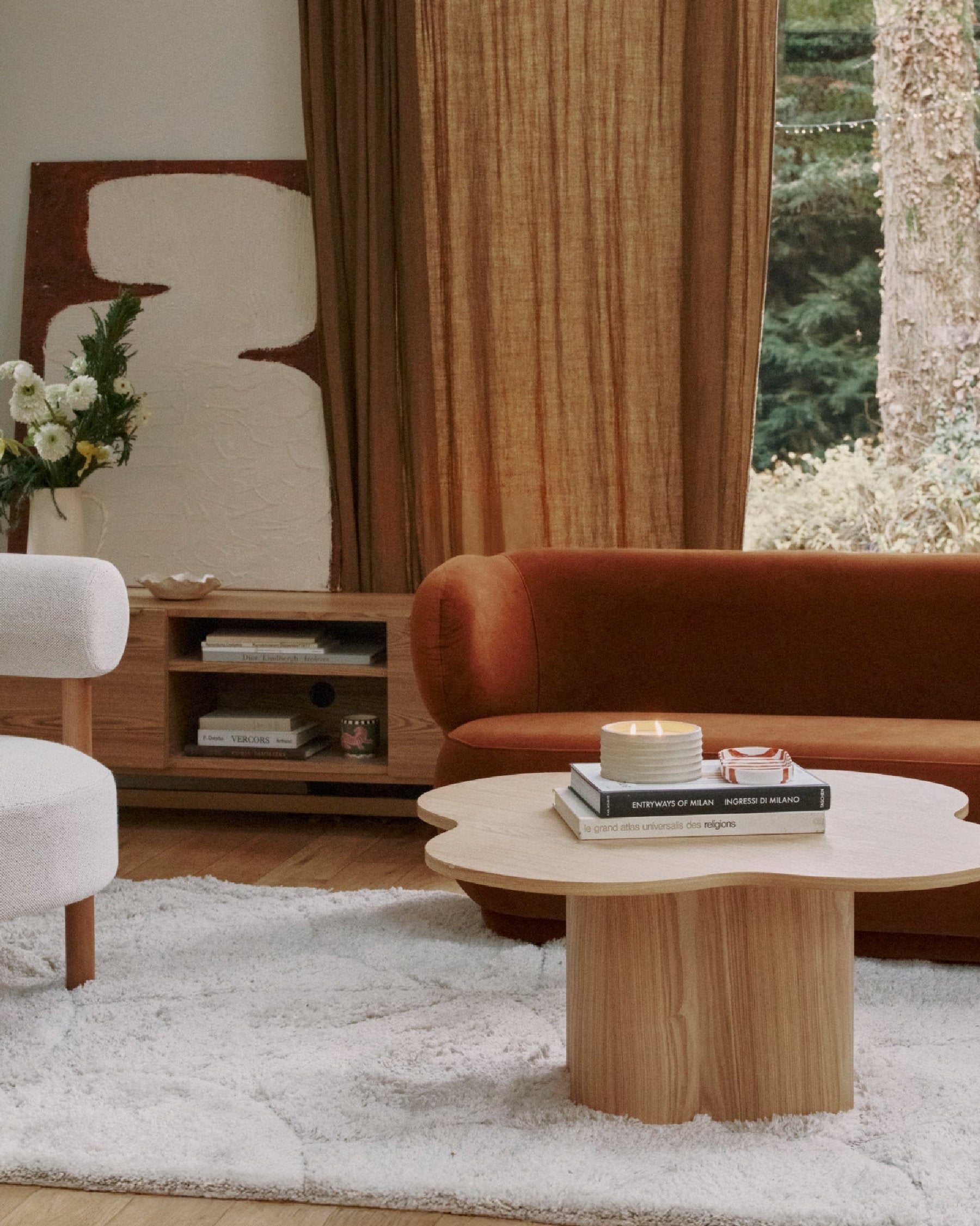 Fauteuil Carol en bois - Beige sable
