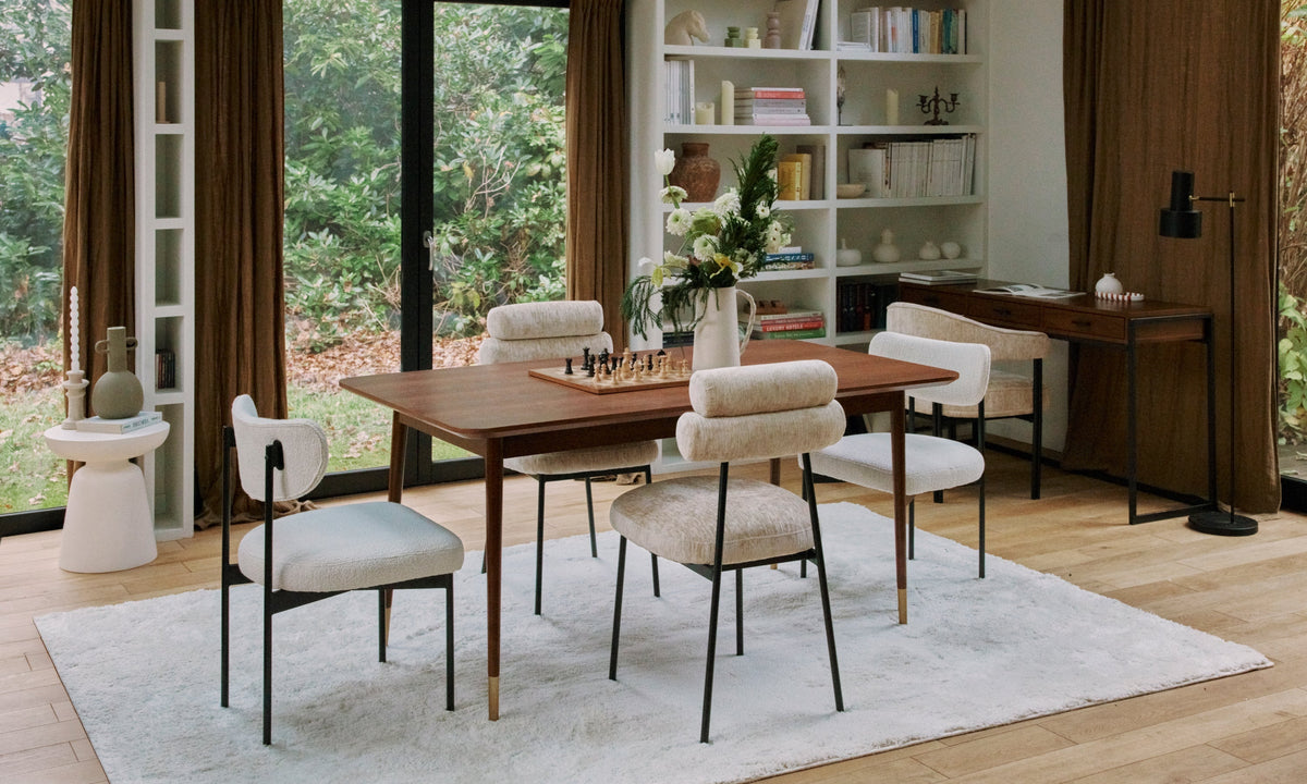 Table design Vinyle en bois - Bois noyer