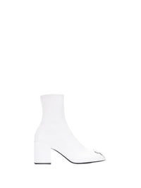 5pcs NEW / BOTTINES HÉRITAGE EN VINYLE STRETCH  - Dirty White