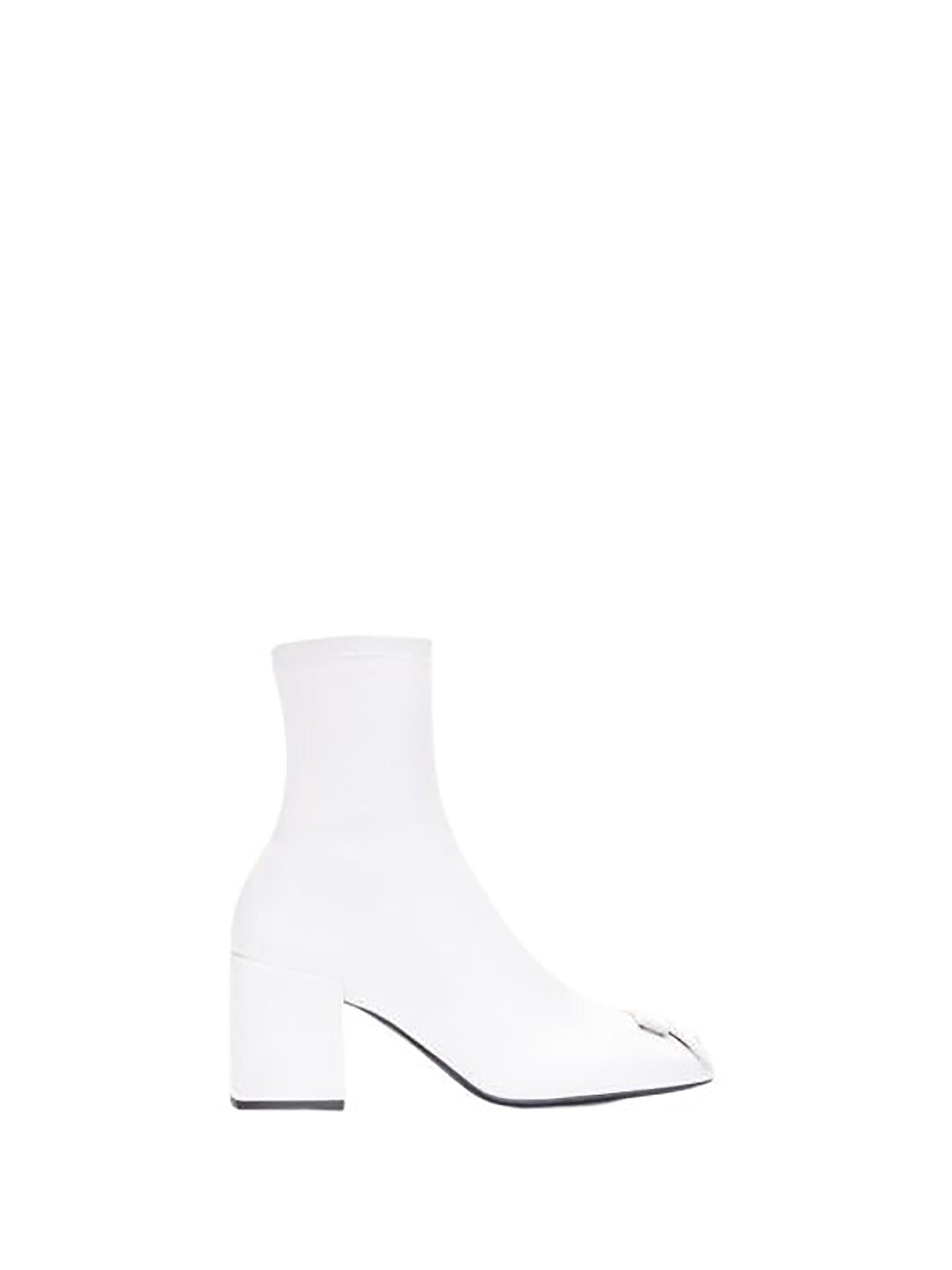 5pcs NEW / BOTTINES HÉRITAGE EN VINYLE STRETCH  - Dirty White