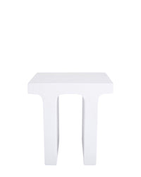 Table d'appoint Ithaque en fibre de verre - Blanc