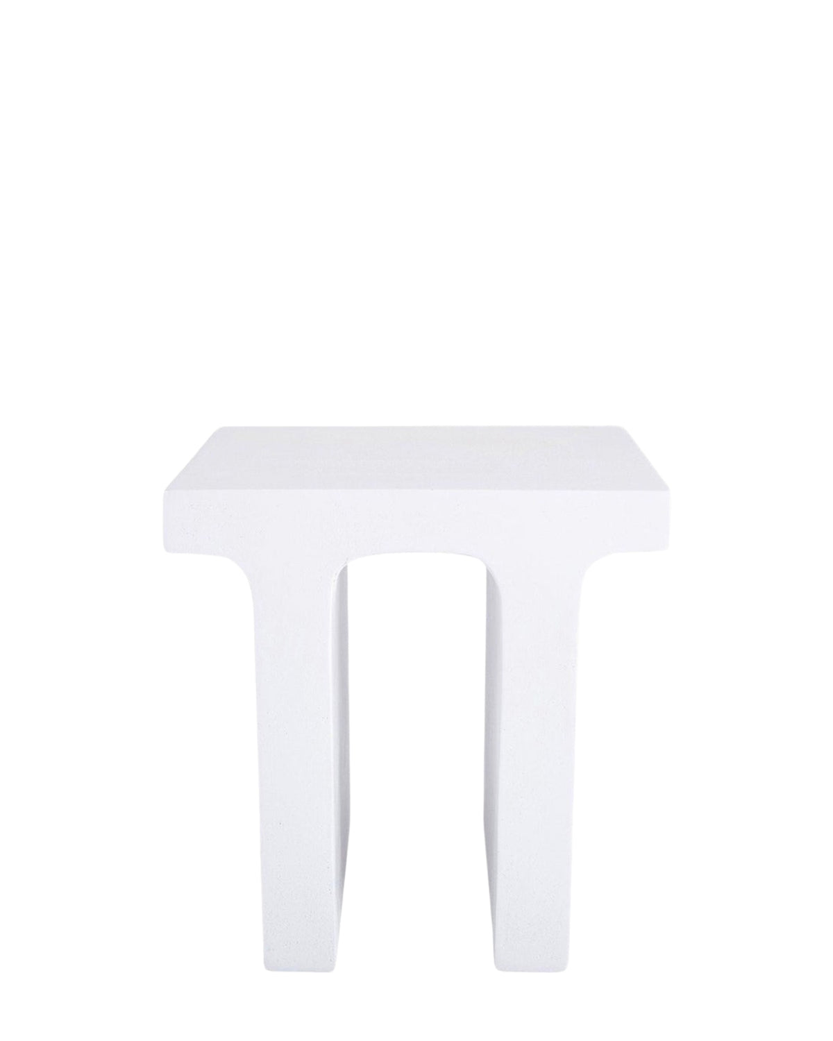 Table d'appoint Ithaque en fibre de verre - Blanc