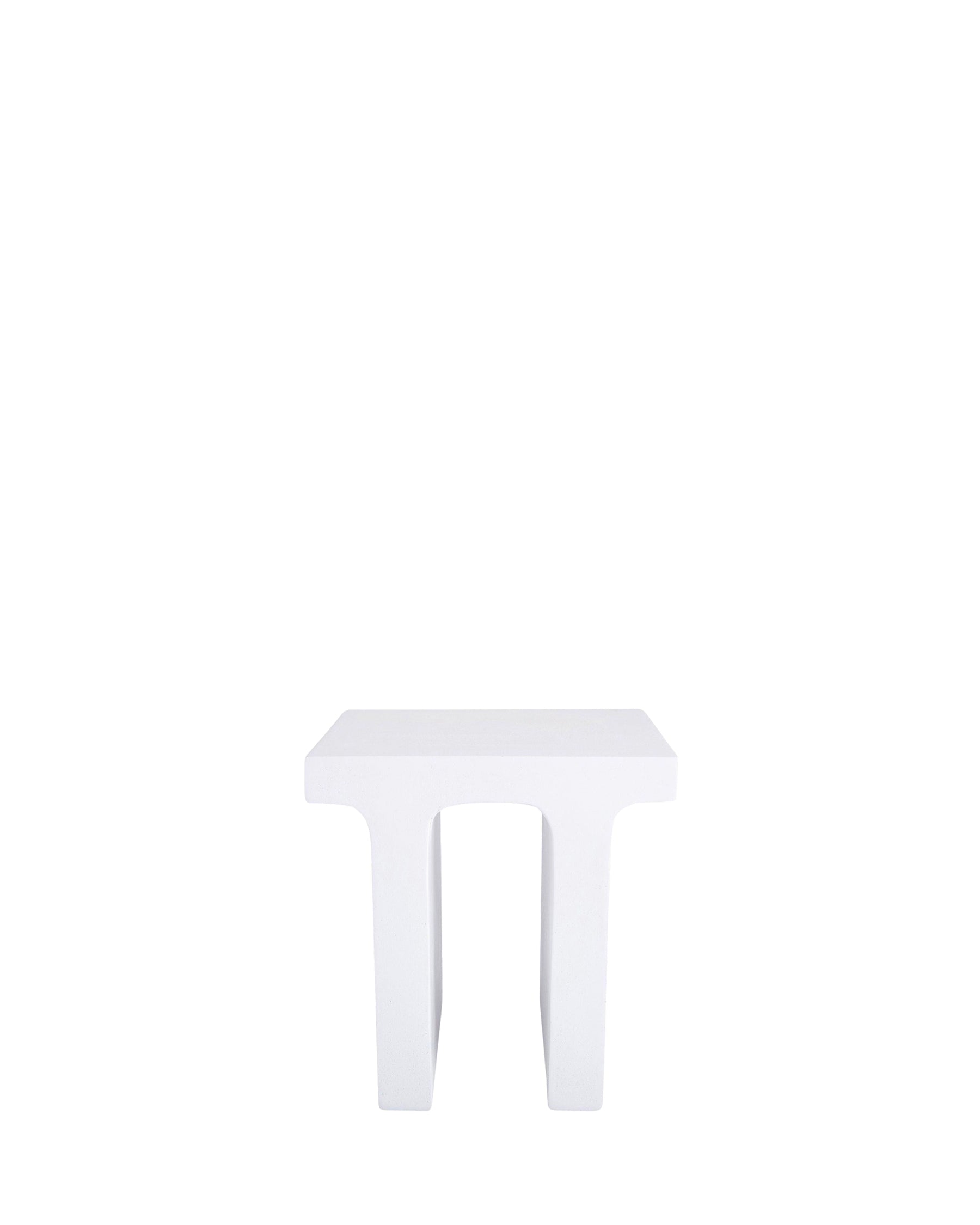 Table d'appoint Ithaque en fibre de verre - Blanc