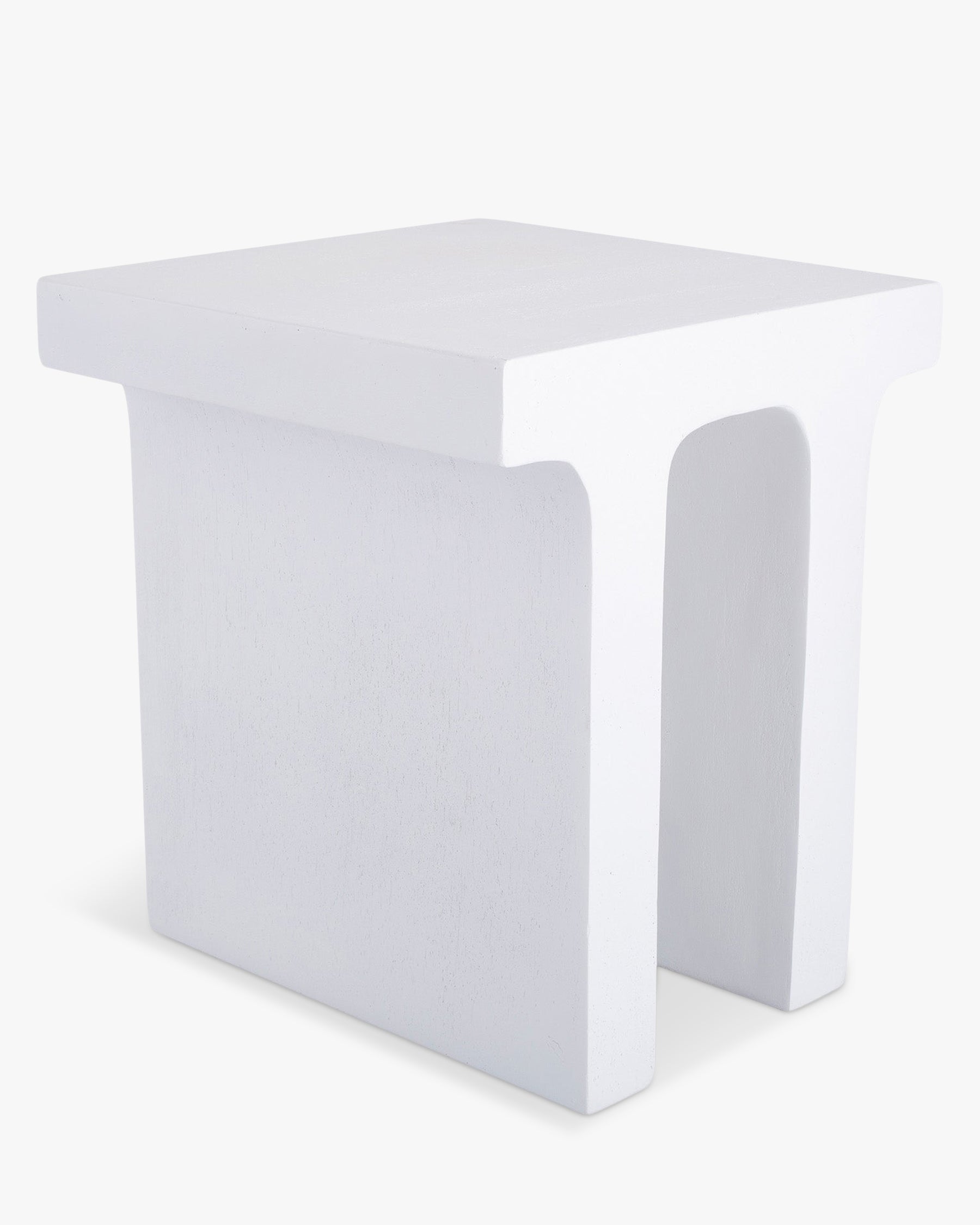 Table d'appoint Ithaque en fibre de verre - Blanc