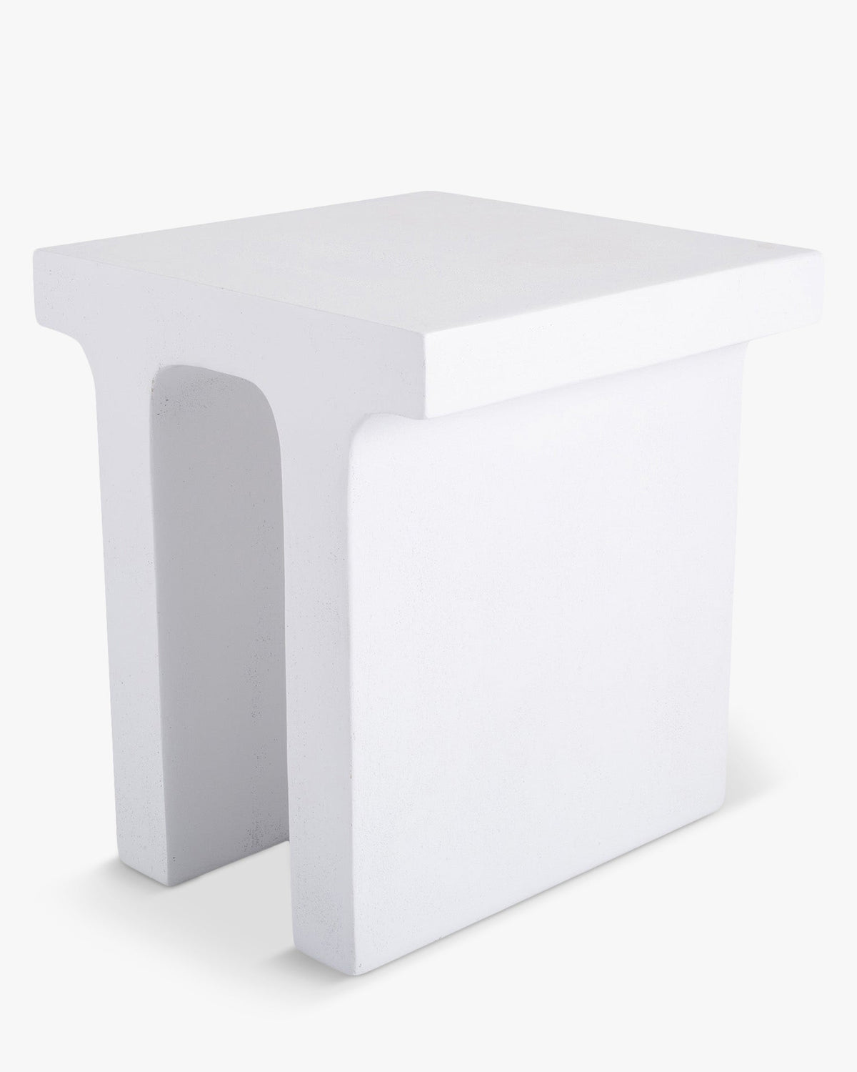 Table d'appoint Ithaque en fibre de verre - Blanc