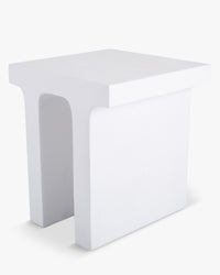Table d'appoint Ithaque en fibre de verre - Blanc