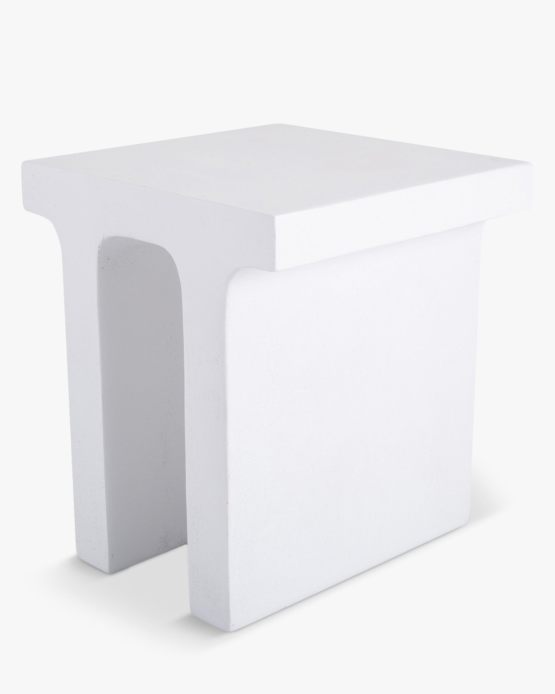 Table d'appoint Ithaque en fibre de verre - Blanc