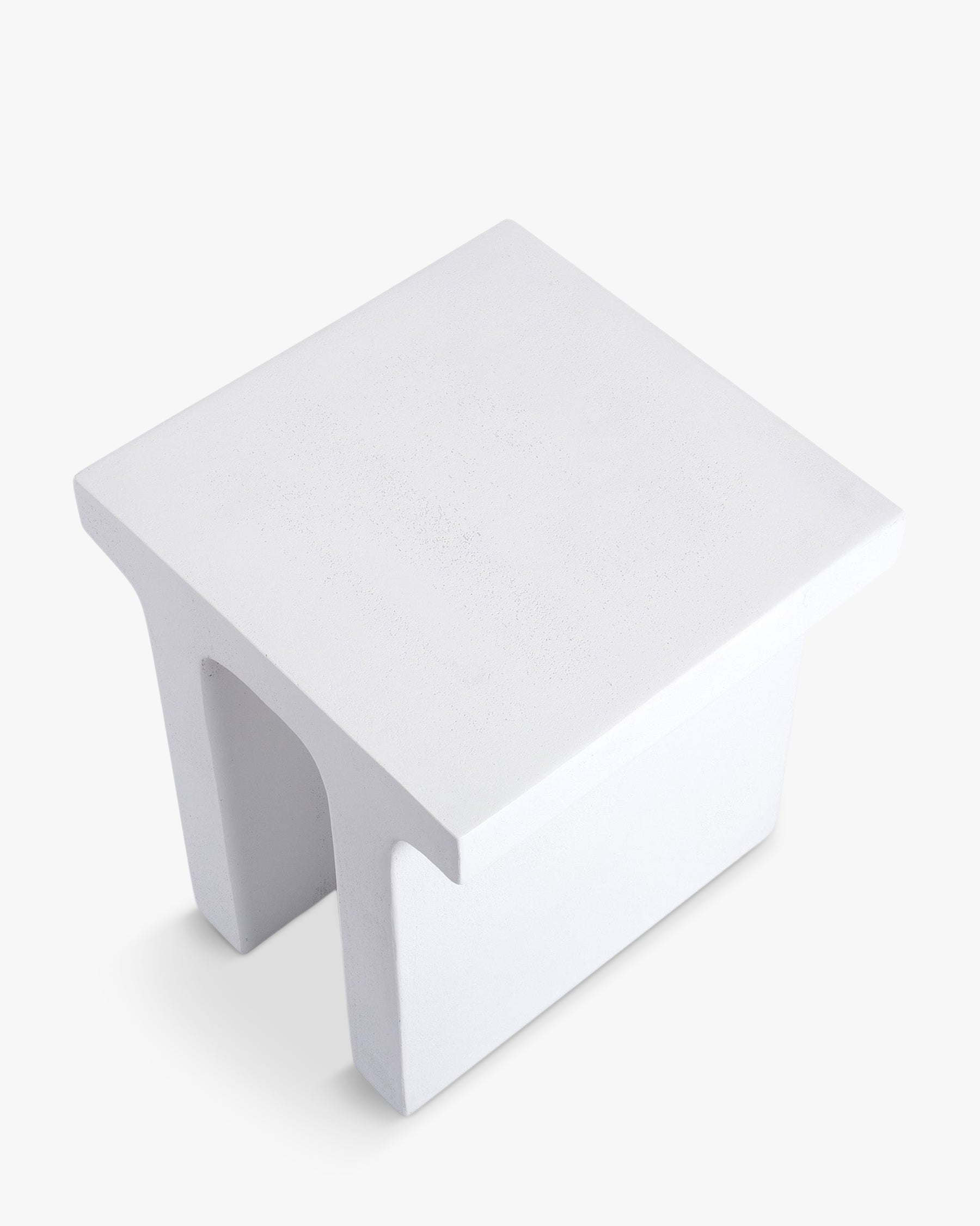 Table d'appoint Ithaque en fibre de verre - Blanc
