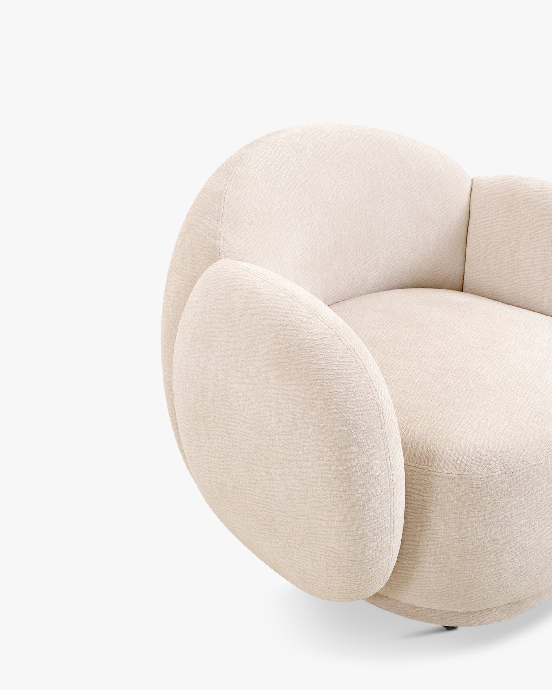 Fauteuil Cocoon - Blanc crêpé