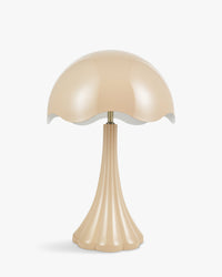 Lampe de table Tulipe brillante - Beige