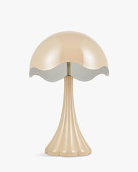 Lampe de table Tulipe brillante - Beige