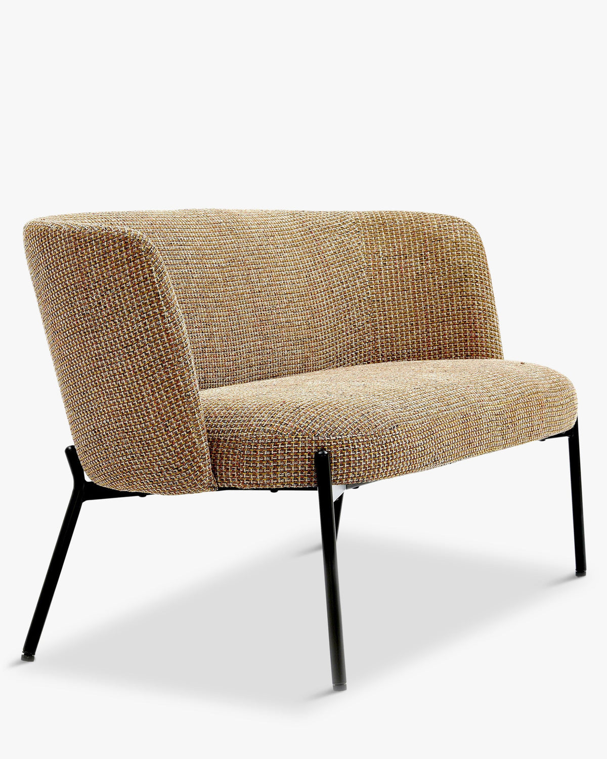 Banquette 2 places Ray - Tweed Jaune Miami