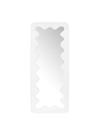 Miroir organique Papeete en velours teddy - Blanc