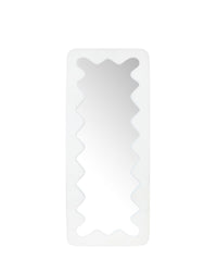 Miroir organique Papeete en velours teddy - Blanc