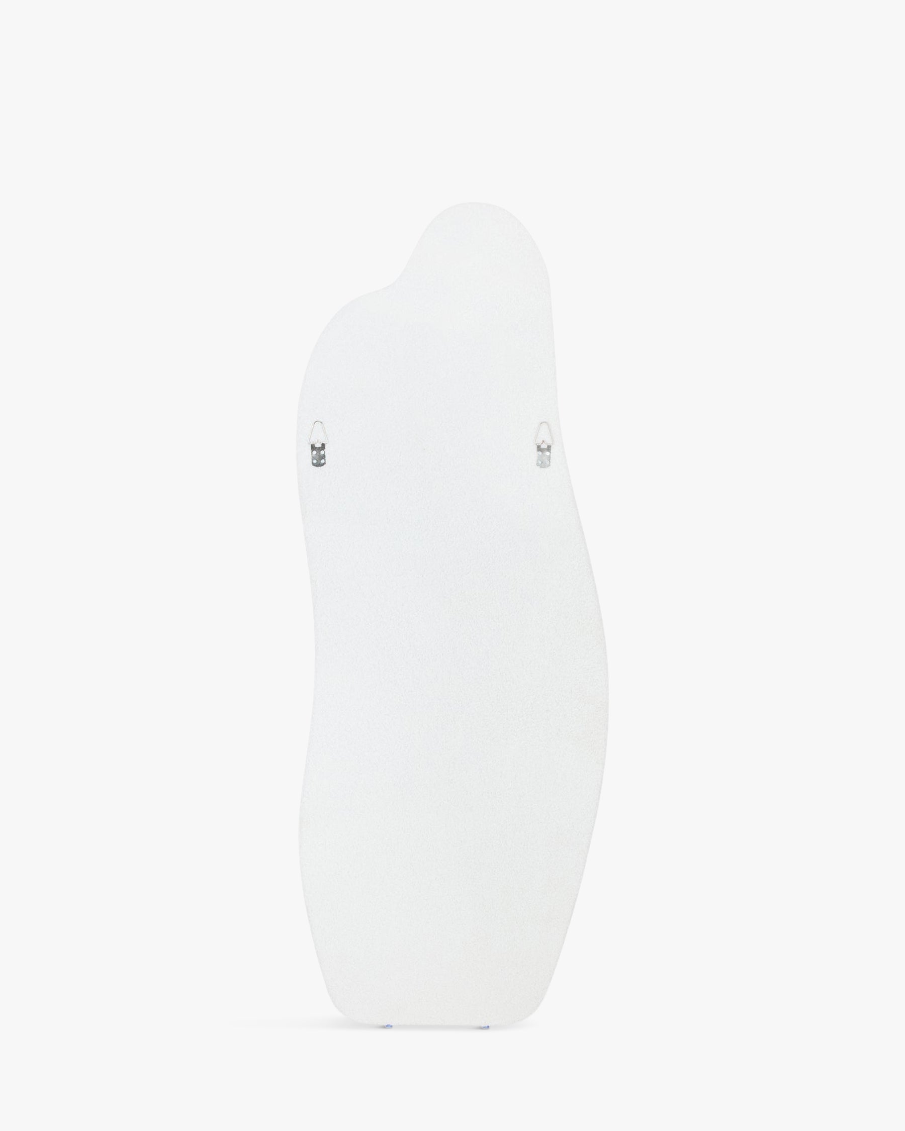 Miroir organique Mahina en velours teddy - Blanc