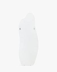 Miroir organique Mahina en velours teddy - Blanc