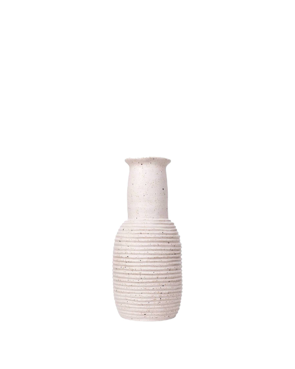 Vase Alzirar en céramique tâchetée - Beige