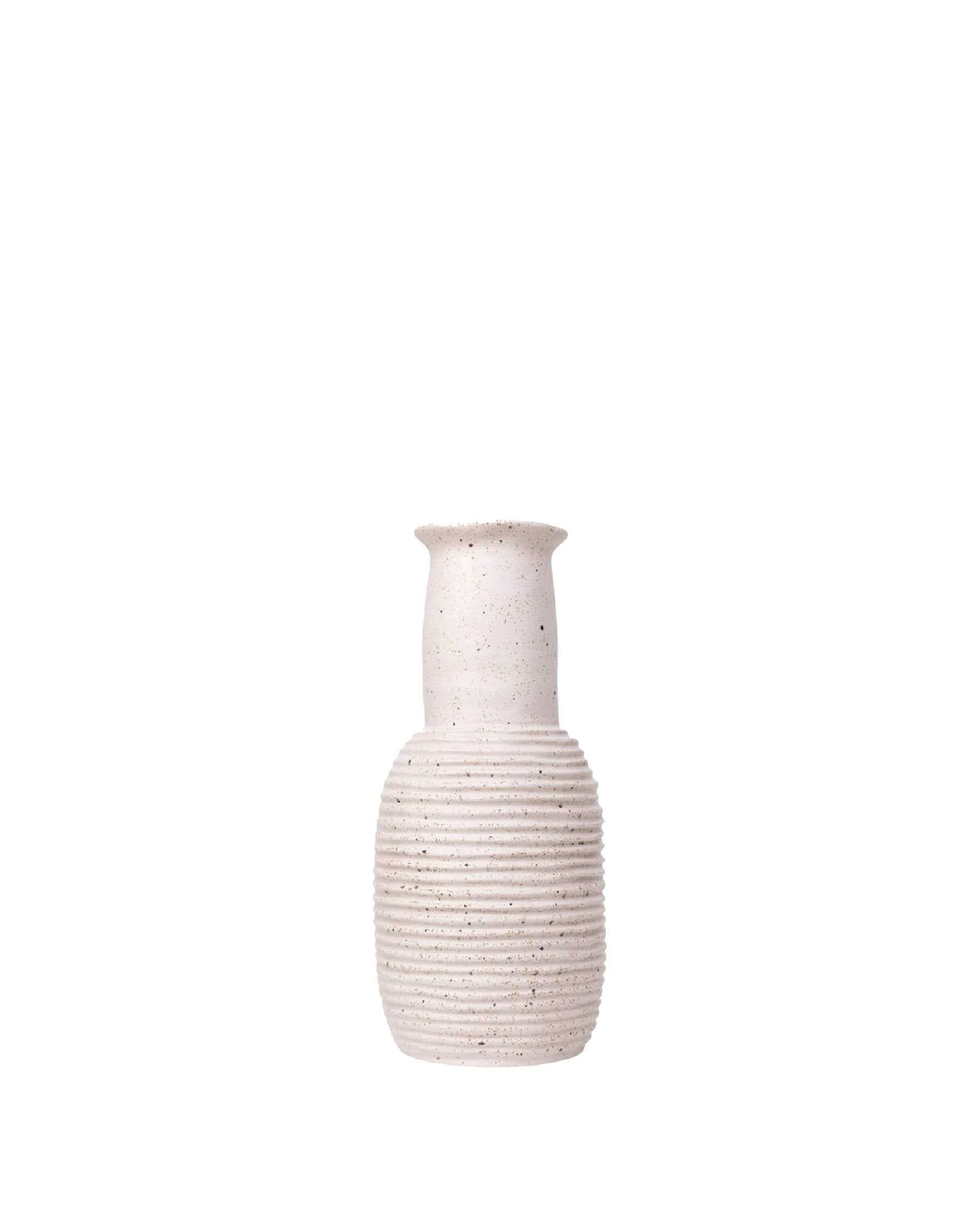 Vase Alzirar en céramique tâchetée - Beige