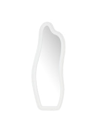 Miroir organique Mahina en velours teddy - Blanc