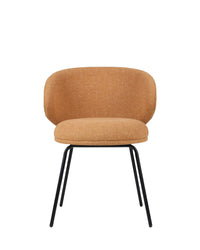 Chaise Savio en tissu texturé - Camel sable