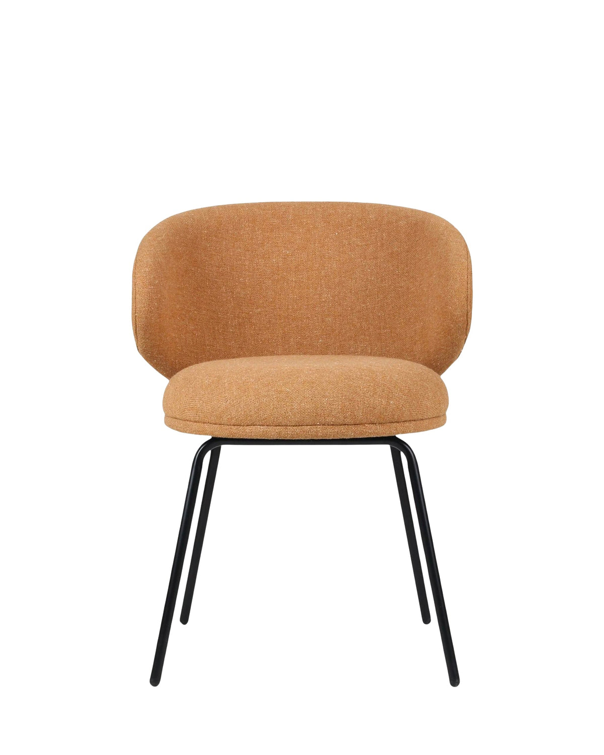 Chaise Savio en tissu texturé - Camel sable