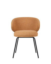 Chaise Savio en tissu texturé - Camel sable