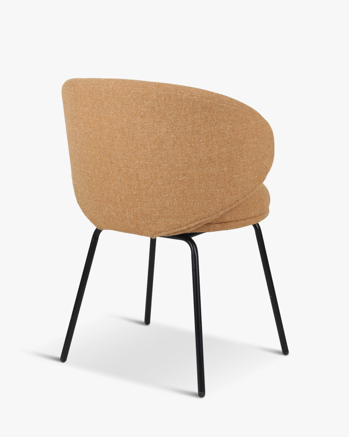Chaise Savio en tissu texturé - Camel sable