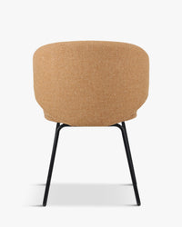 Chaise Savio en tissu texturé - Camel sable