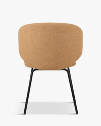 Chaise Savio en tissu texturé - Camel sable