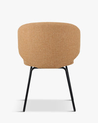 Chaise Savio en tissu texturé - Camel sable