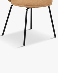 Chaise Savio en tissu texturé - Camel sable