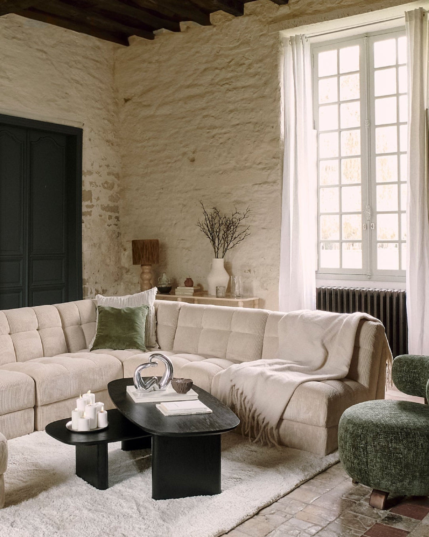 Paul modular armchair - Beige pampa