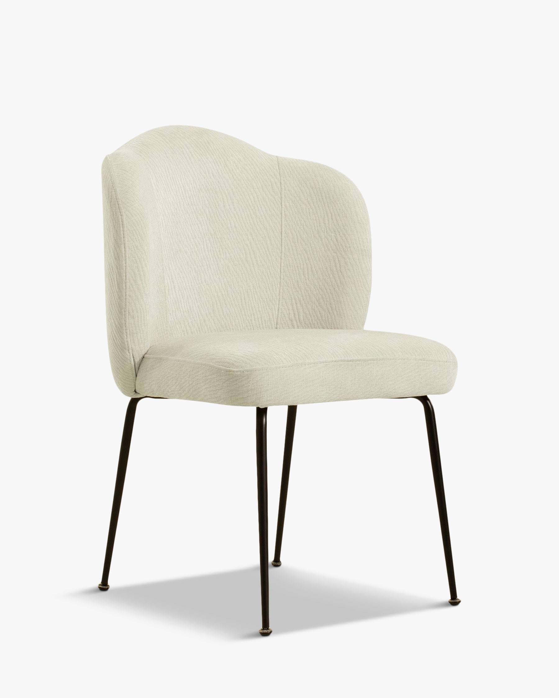 Chaise Aero en tissu crêpé - Blanc crêpé