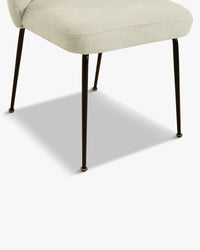 Chaise Aero en tissu crêpé - Blanc crêpé