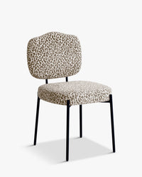 Chaise Mogan à motif léopoard - Léopard marron