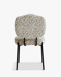 Chaise Mogan à motif léopoard - Léopard marron
